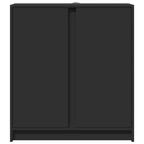 Sideboard with LED Black 77x34x85 cm Engineered Wood