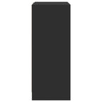 Sideboard with LED Black 77x34x85 cm Engineered Wood