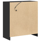 Sideboard with LED Black 77x34x85 cm Engineered Wood