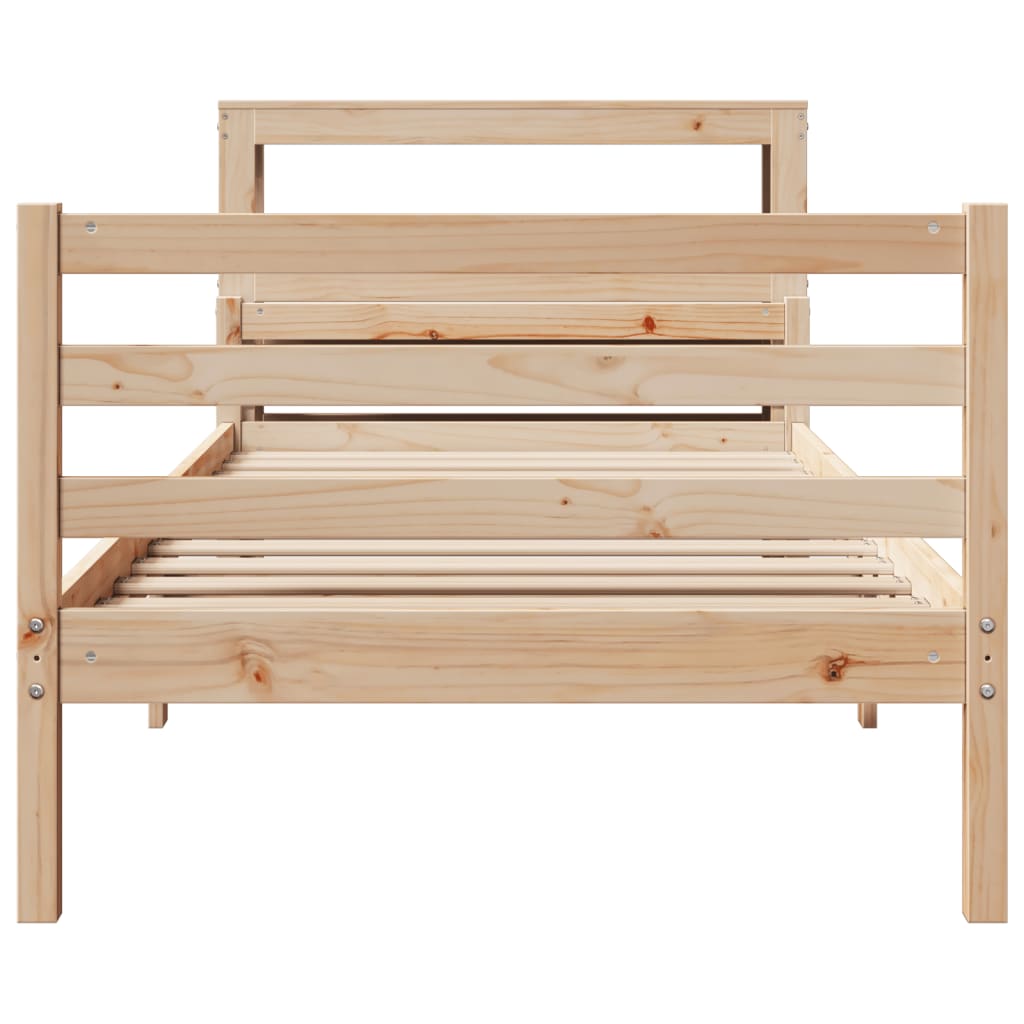 Bed Frame with Headboard without Mattress 100x200 cm