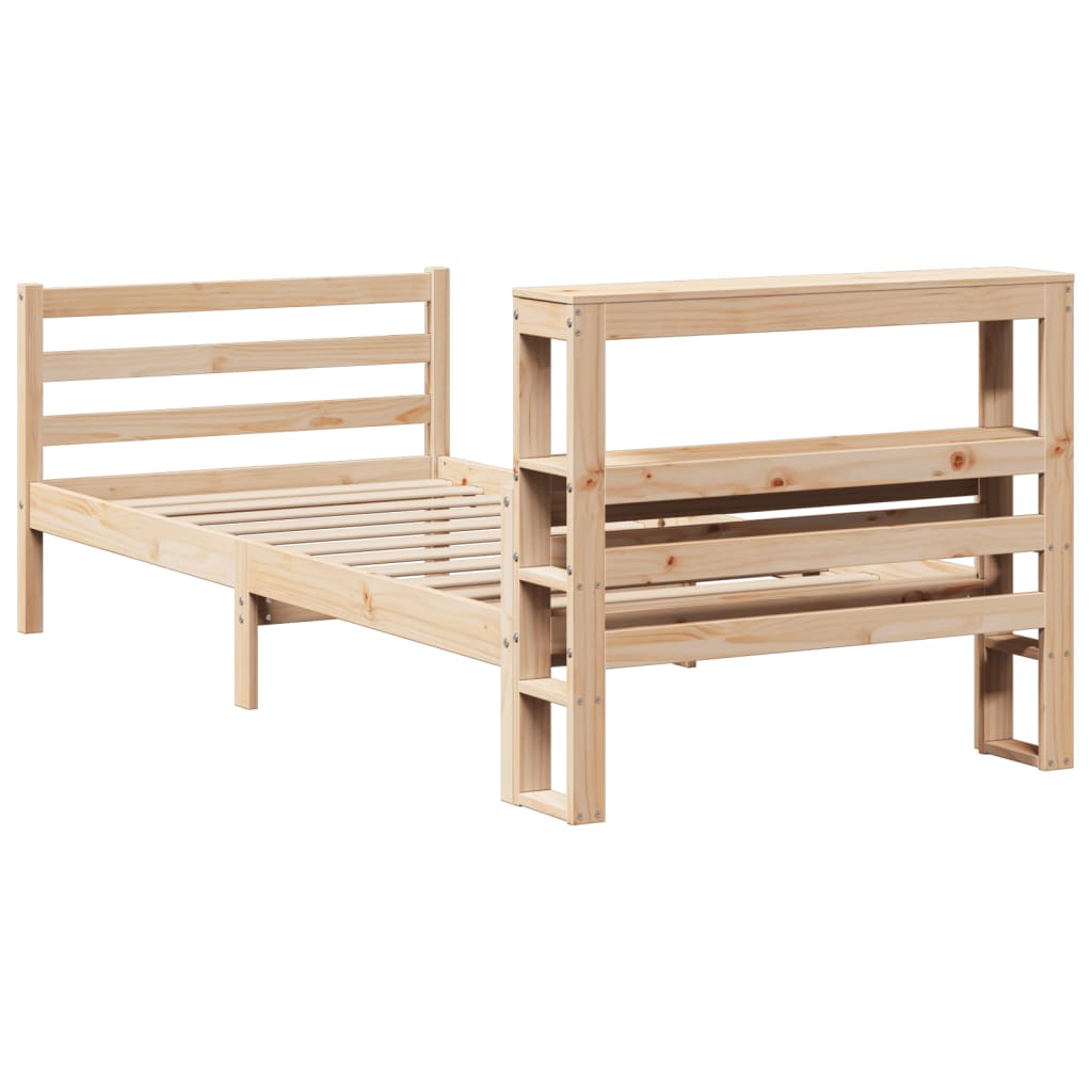 Bed Frame with Headboard without Mattress 100x200 cm