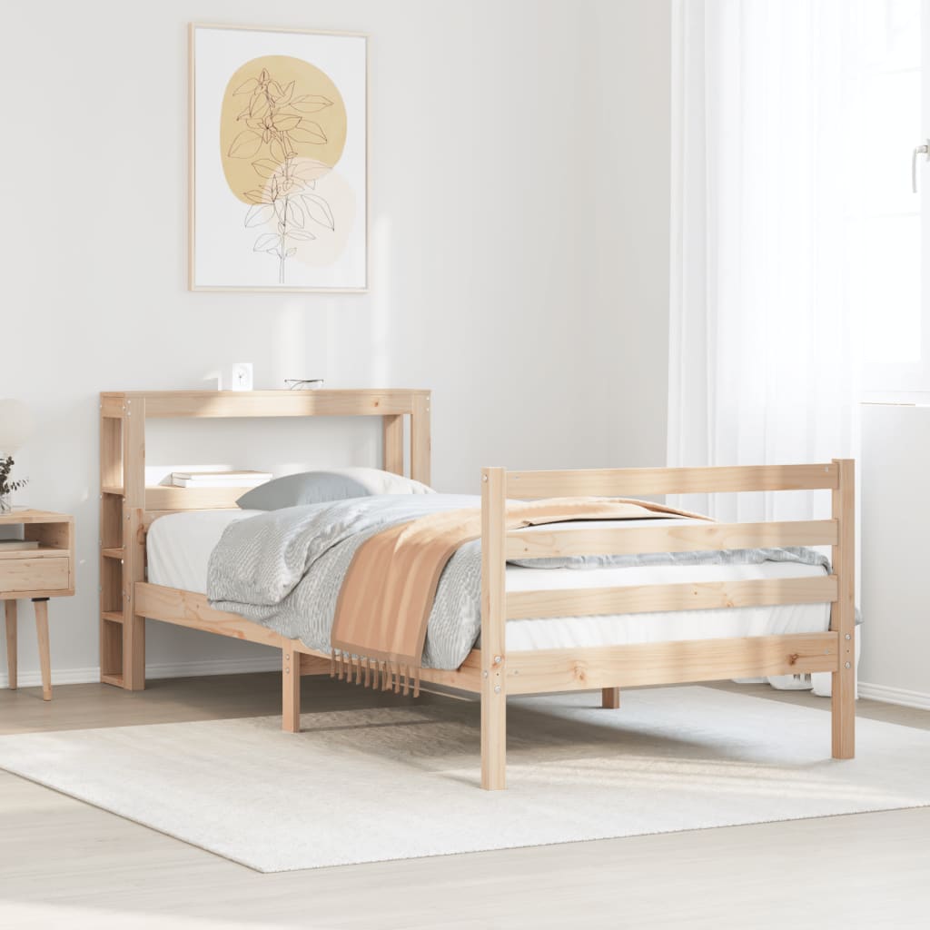 Bed Frame with Headboard without Mattress 100x200 cm