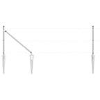 Fence Post 26 pcs Grey 3.2 x 3.2 x 105 cm