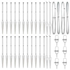 Fence Post 26 pcs Grey 3.2 x 3.2 x 105 cm