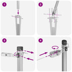 Fence Post 26 pcs Grey 3.2 x 3.2 x 105 cm