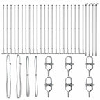 Fence Post 26 pcs Grey 3.2 x 3.2 x 110 cm