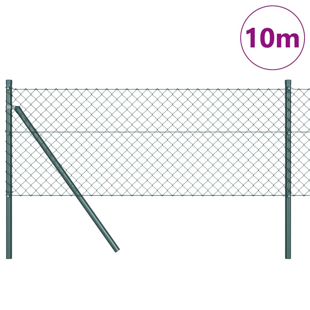 Fence Post Green 10 x 0.4 m (40 x 40 mm mesh) Steel and PVC