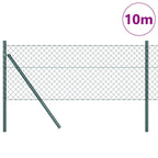 Fence Post Green 10 x 0.4 m (40 x 40 mm mesh) Steel and PVC