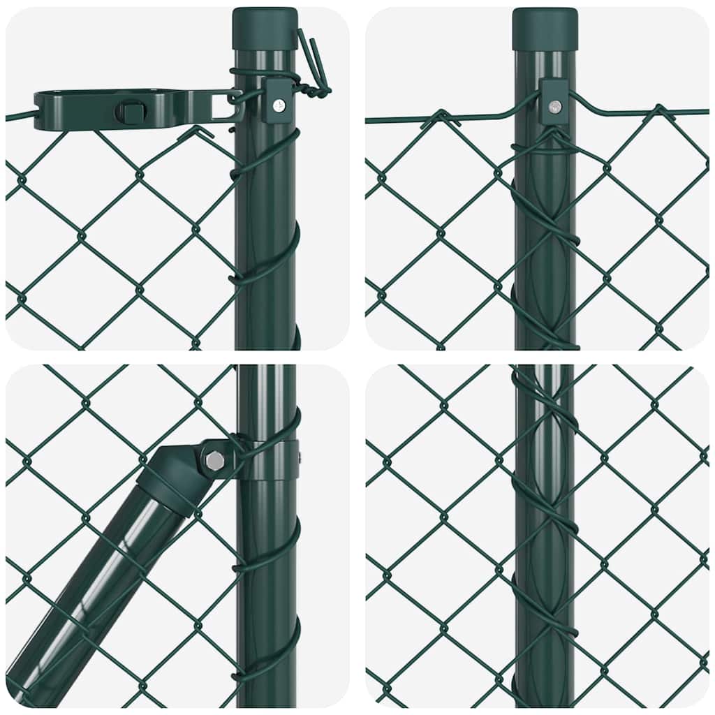 Fence Post Green 10 x 0.6 m (40 x 40 mm mesh) Steel and PVC
