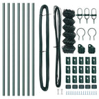 Fence Post Green 10 x 0.6 m (40 x 40 mm mesh) Steel and PVC