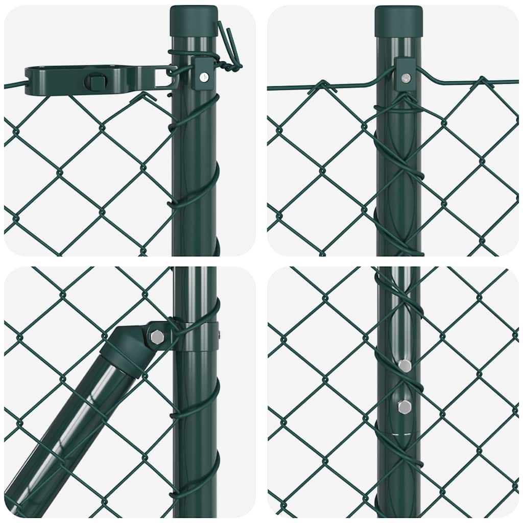 Fence Post Green 10 x 1 m (40 x 40 mm mesh) Steel and PVC