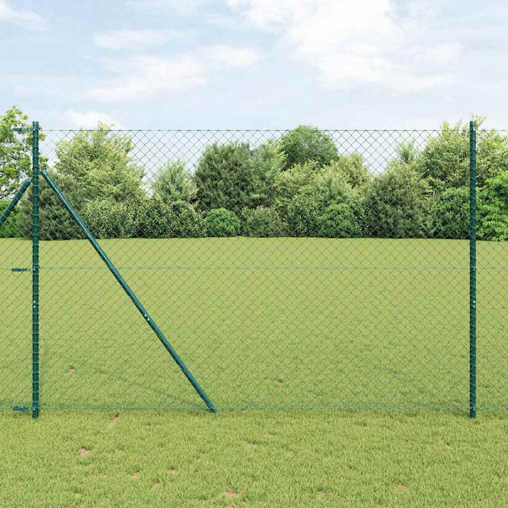 Fence Post Green 10 x 1.6 m (40 x 40 mm mesh) Steel and PVC