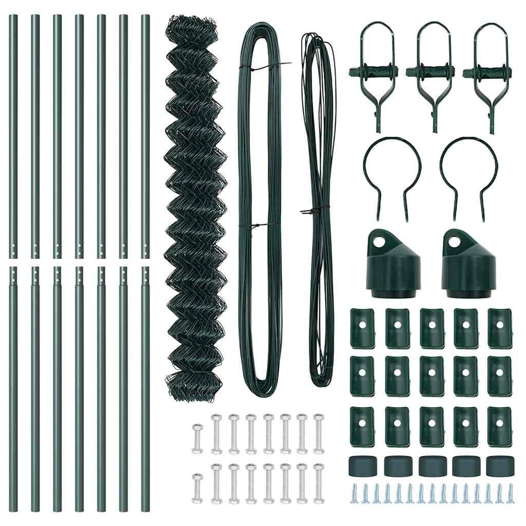 Fence Post Green 10 x 1.6 m (40 x 40 mm mesh) Steel and PVC