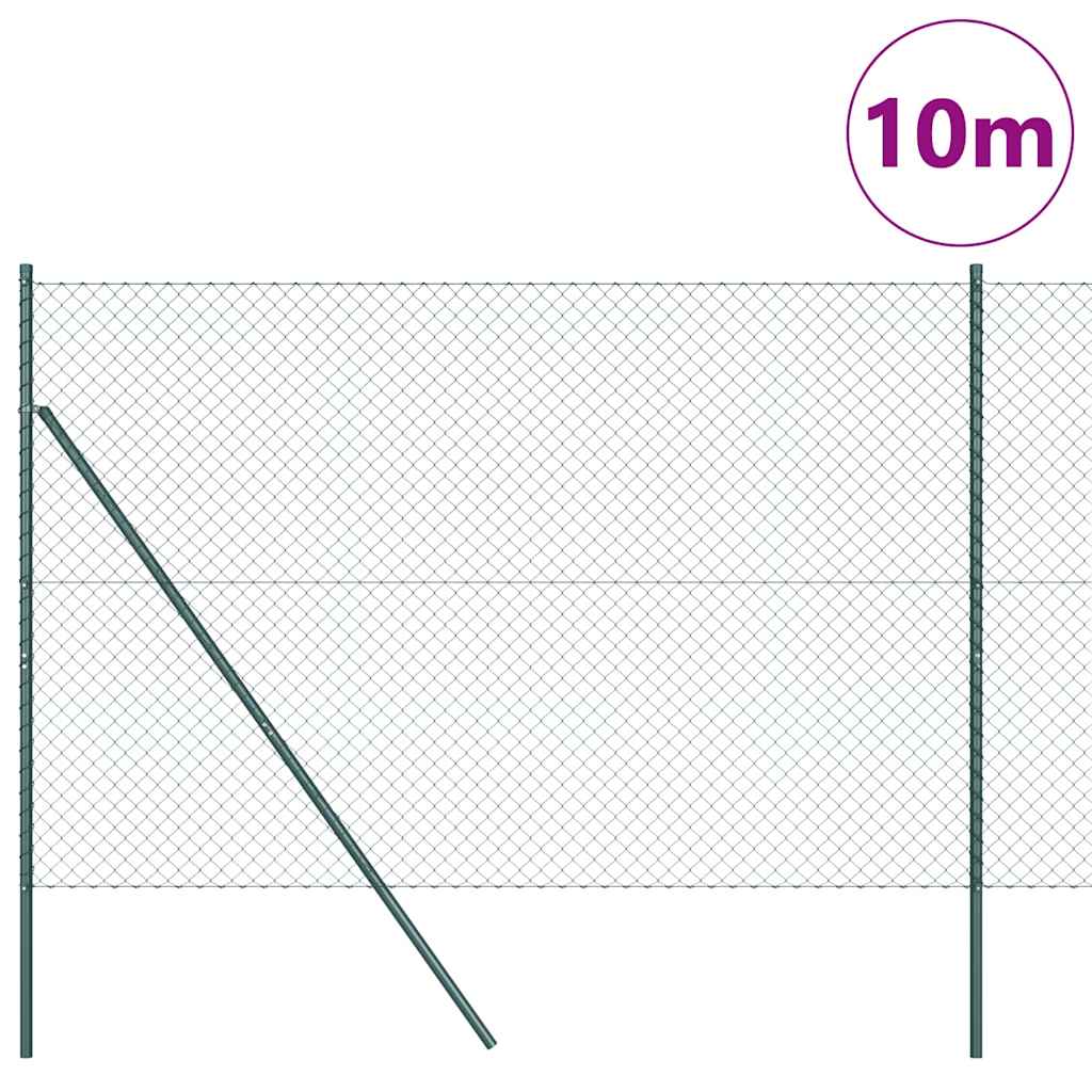 Fence Post Green 10 x 1.6 m (40 x 40 mm mesh) Steel and PVC