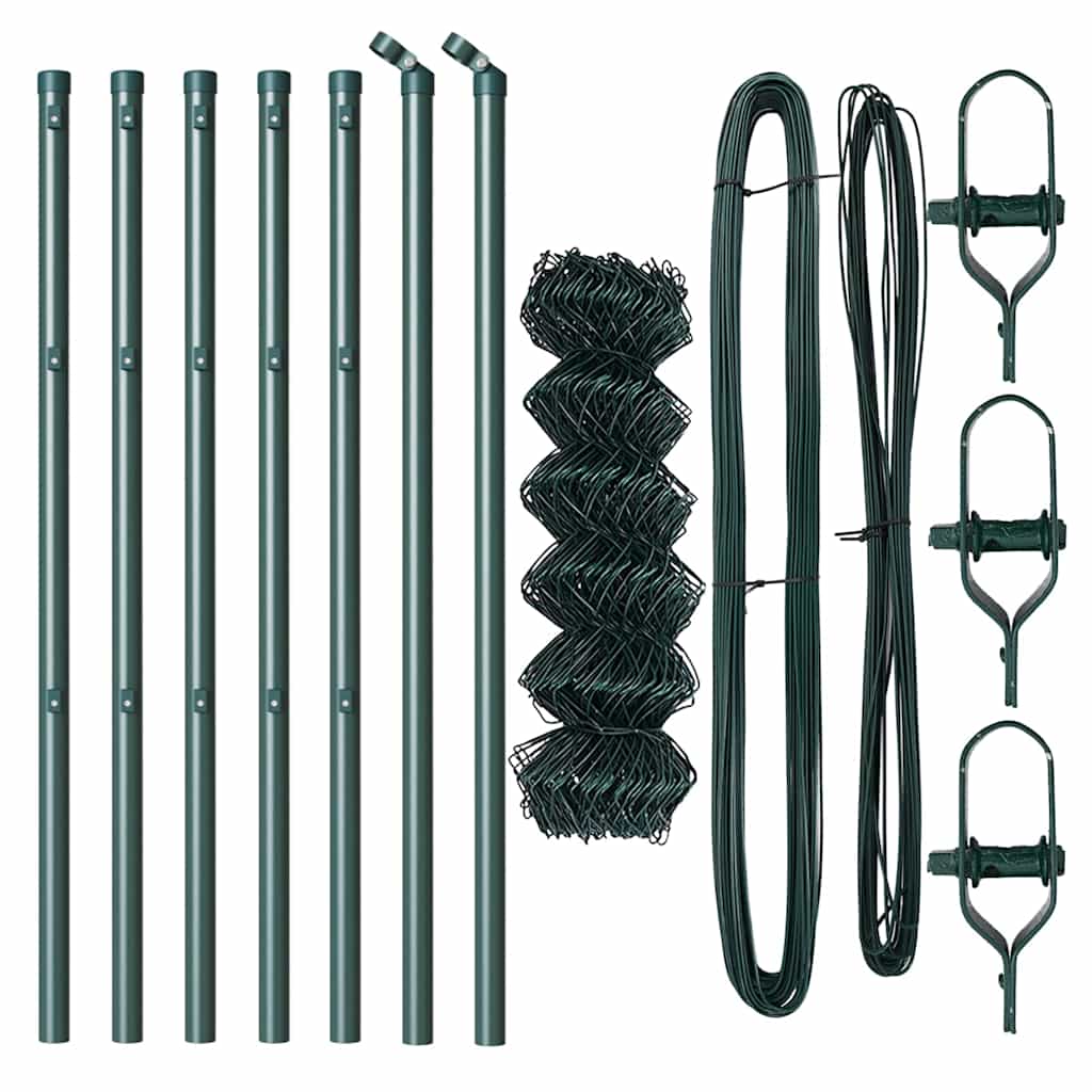 Fence Post Green 10 x 0.4 m (60 x 60 mm mesh) Steel and PVC