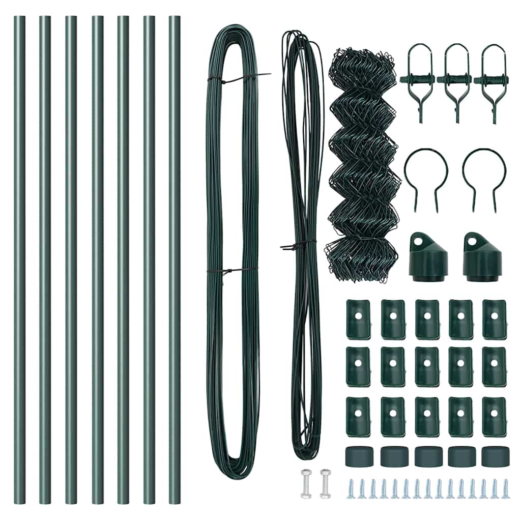 Fence Post Green 10 x 0.4 m (60 x 60 mm mesh) Steel and PVC