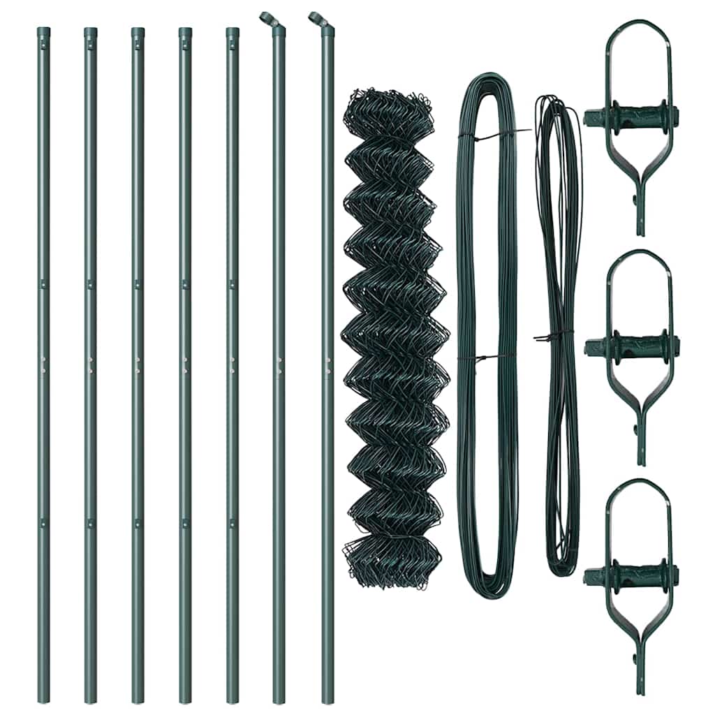 Fence Post Green 10 x 1 m (60 x 60 mm mesh) Steel and PVC