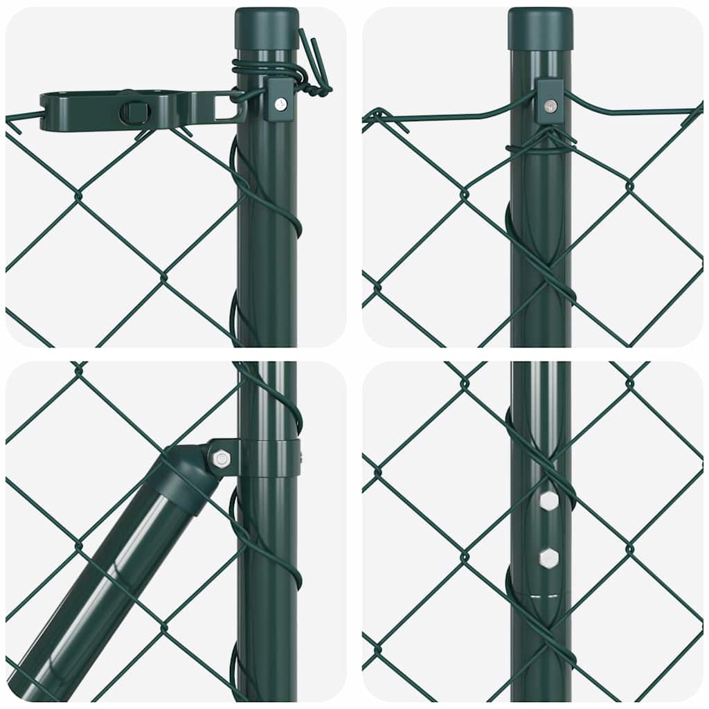 Fence Post Green 10 x 1.5 m (60 x 60 mm mesh) Steel and PVC