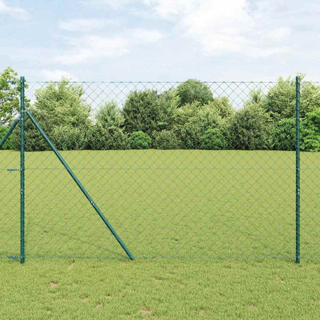 Fence Post Green 10 x 1.6 m (60 x 60 mm mesh) Steel and PVC