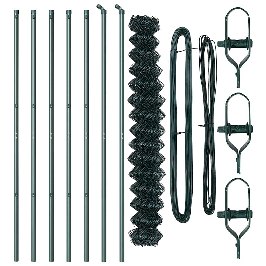 Fence Post Green 10 x 1.6 m (60 x 60 mm mesh) Steel and PVC