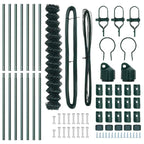 Fence Post Green 10 x 1.6 m (60 x 60 mm mesh) Steel and PVC