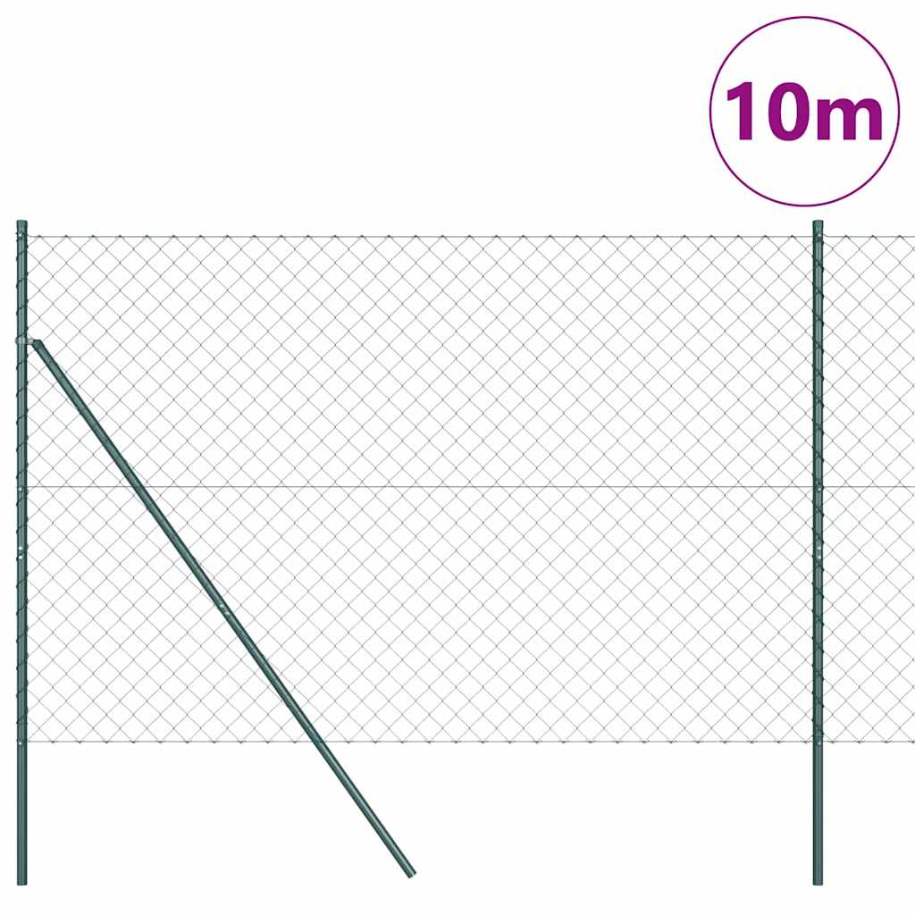 Fence Post Green 10 x 1.6 m (60 x 60 mm mesh) Steel and PVC