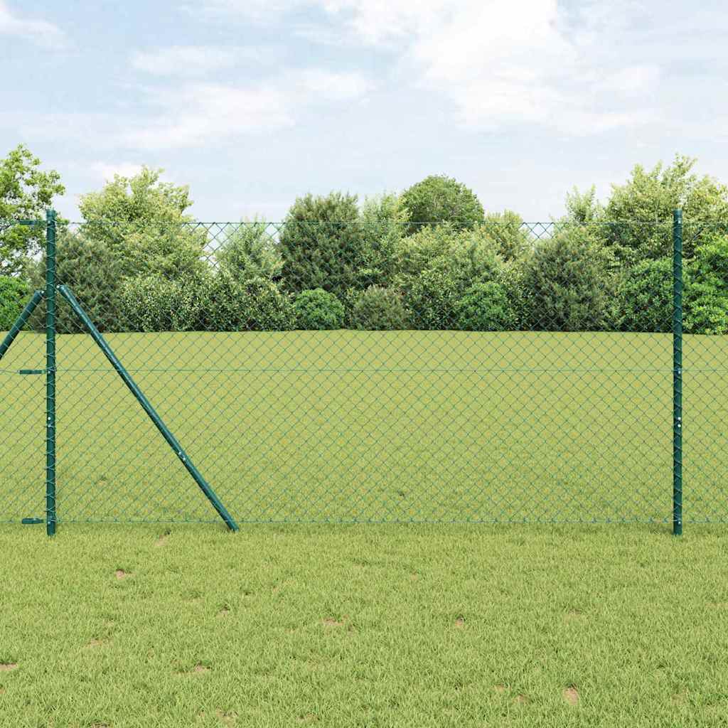 Fence Post Green 25 x 1 m (40 x 40 mm mesh) Steel and PVC