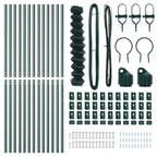 Fence Post Green 25 x 1 m (40 x 40 mm mesh) Steel and PVC