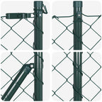 Fence Post Green 25 x 0.4 m (60 x 60 mm mesh) Steel and PVC