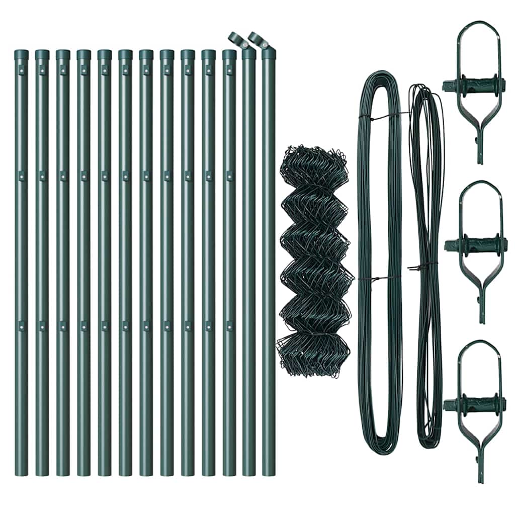 Fence Post Green 25 x 0.4 m (60 x 60 mm mesh) Steel and PVC