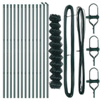 Fence Post Green 25 x 1.2 m (60 x 60 mm mesh) Steel and PVC