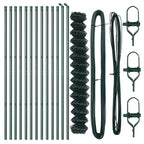 Fence Post Green 25 x 1.6 m (60 x 60 mm mesh) Steel and PVC