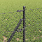 Fence Post Grey 10 x 0.4 m (40 x 40 mm mesh) Steel and PVC