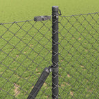 Fence Post Grey 10 x 1.2 m (40 x 40 mm mesh) Steel and PVC