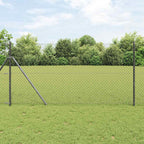 Fence Post Grey 10 x 1.2 m (40 x 40 mm mesh) Steel and PVC