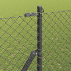 Fence Post Grey 10 x 1.6 m (40 x 40 mm mesh) Steel and PVC