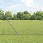 Fence Post Grey 10 x 1.6 m (40 x 40 mm mesh) Steel and PVC