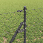 Fence Post Grey 10 x 0.6 m (60 x 60 mm mesh) Steel and PVC
