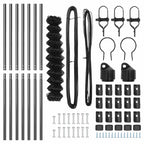 Fence Post Grey 10 x 1.4 m (60 x 60 mm mesh) Steel and PVC