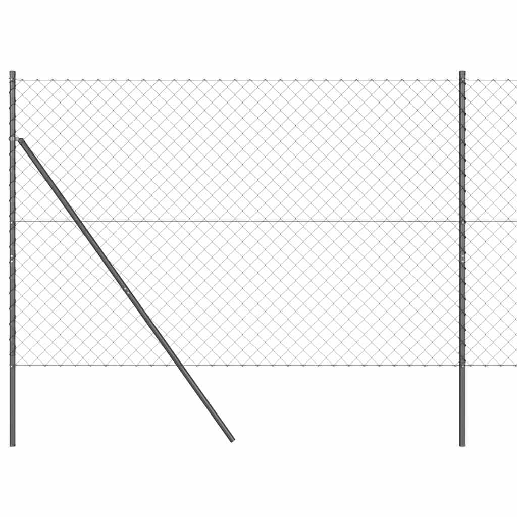 Fence Post Grey 10 x 1.5 m (60 x 60 mm mesh) Steel and PVC