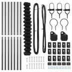 Fence Post Grey 10 x 1.5 m (60 x 60 mm mesh) Steel and PVC