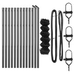 Fence Post Grey 25 x 0.4 m (60 x 60 mm mesh) Steel and PVC