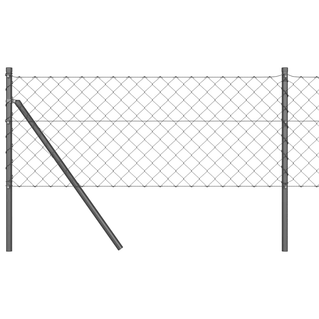 Fence Post Grey 25 x 0.6 m (60 x 60 mm mesh) Steel and PVC