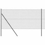 Fence Post Grey 25 x 1.4 m (60 x 60 mm mesh) Steel and PVC