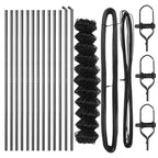 Fence Post Grey 25 x 1.4 m (60 x 60 mm mesh) Steel and PVC