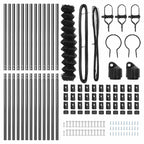 Fence Post Grey 25 x 1.4 m (60 x 60 mm mesh) Steel and PVC