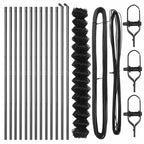 Fence Post Grey 25 x 1.6 m (60 x 60 mm mesh) Steel and PVC