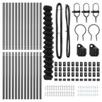 Fence Post Grey 25 x 1.6 m (60 x 60 mm mesh) Steel and PVC