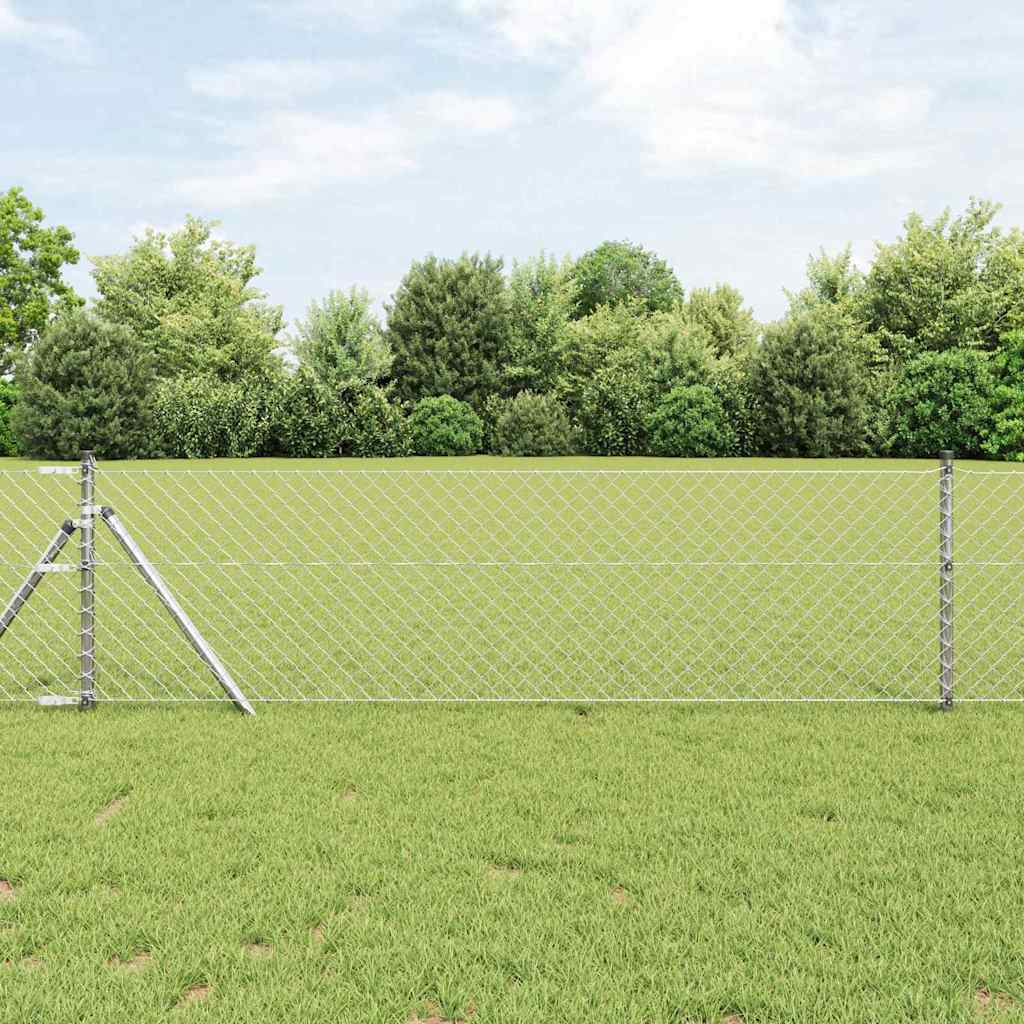 Fence Post Silver 10 x 0.6 m (40 x 40 mm mesh) Steel