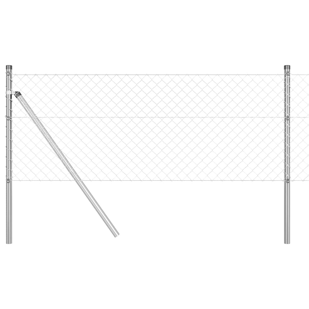 Fence Post Silver 10 x 0.6 m (40 x 40 mm mesh) Steel